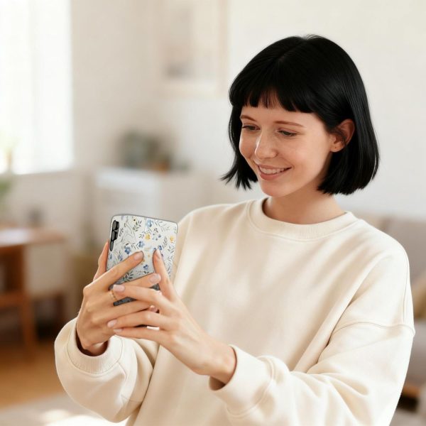 Samsung Galaxy A57 5G maciņš ar vāku - krāsaini ziedi