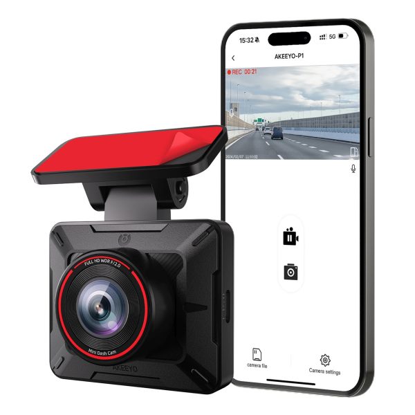 P1 FullHD 30 kadri/s automašīnas videoreģistrators - melns