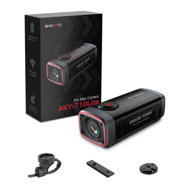 710 Lite 1080P velosipēda stūres sporta kamera - melna