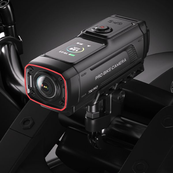4K sporta kameras videoierakstītājs velosipēdam ar stūres statīvu 730Pro - melns