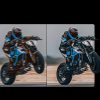 AKY-710S 4K motocikla stūres sporta kameras videoierakstītājs - melns