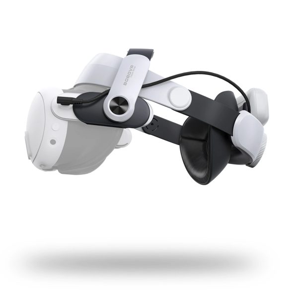 M3 Pro siksniņa Meta Quest 3 VR austiņām ar B2 akumulatoru - balta un melna