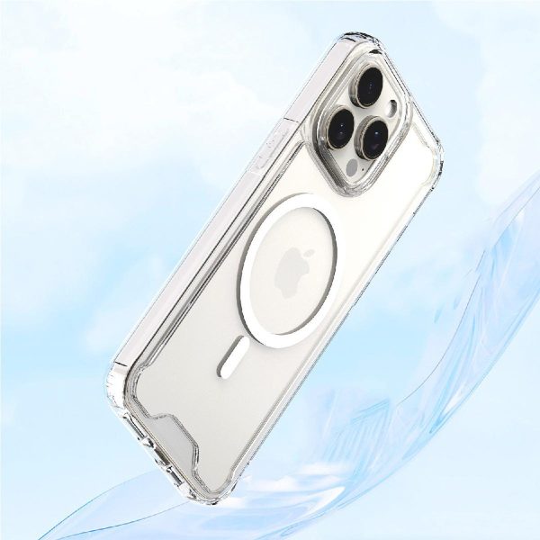 iPhone 16 Pro caurspīdīgs stūra maciņš MagSafe — caurspīdīgs