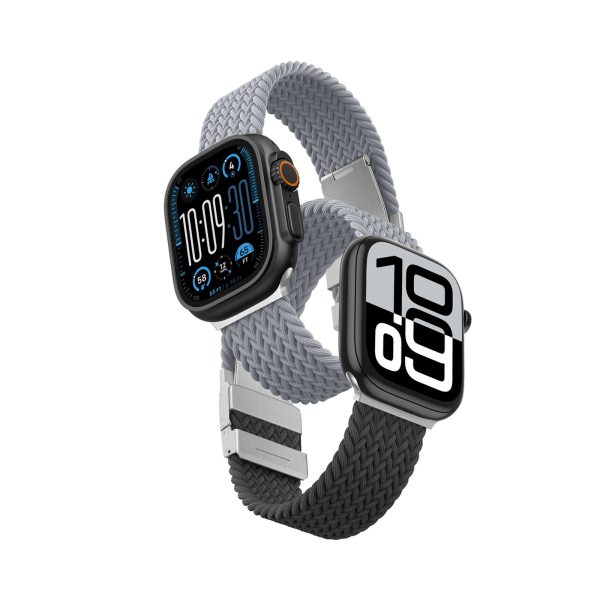 2 Apple Watch siksniņu komplekts (45/46/49 mm) - pelēki melns/pelēks