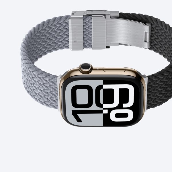2 Apple Watch siksniņu komplekts (45/46/49 mm) - pelēki melns/pelēks