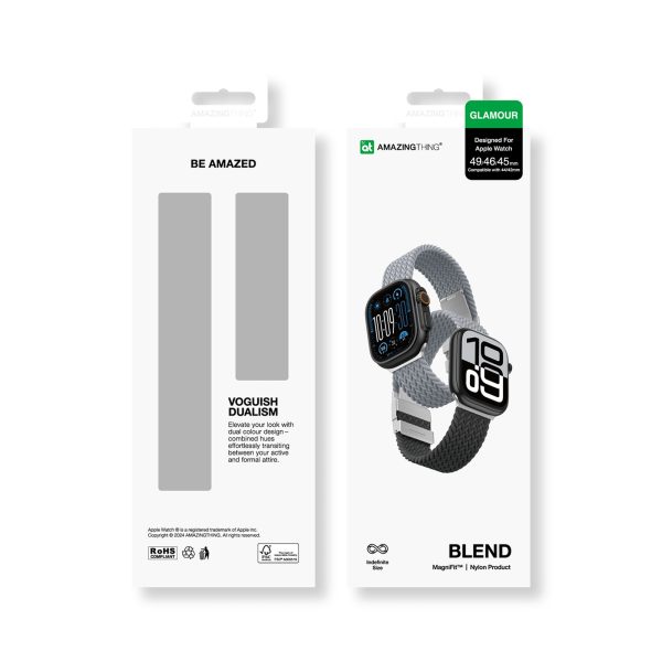 2 Apple Watch siksniņu komplekts (45/46/49 mm) - pelēki melns/pelēks