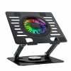 Dzesēšanas statīvs ar 360 grādu rotāciju klēpjdatoram ar RGB krāsu - melns