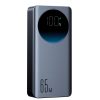 Powerbank 30000mAh USB-A USB-C ar displeju 65W - melns