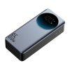 Powerbank 30000mAh USB-A USB-C ar displeju 65W - melns