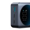 Powerbank 30000mAh USB-A USB-C ar displeju 65W - melns