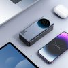Powerbank 30000mAh USB-A USB-C ar displeju 65W - melns