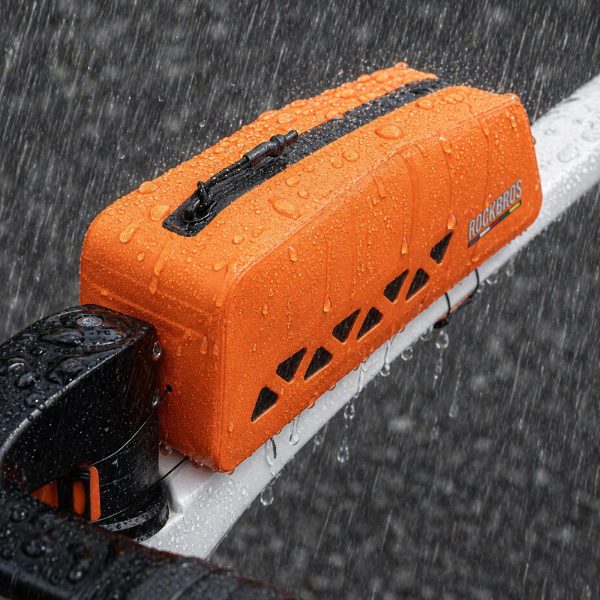 Ūdensizturīga velosipēda rāmja soma 1L - oranža