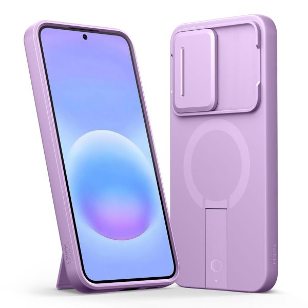 Samsung Galaxy A57 Kevlar Aura MagSafe maciņš ar objektīva pārsegu - violets