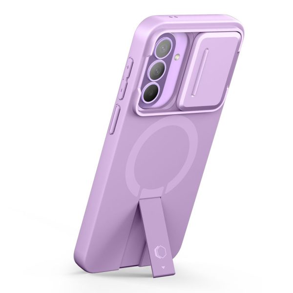 Samsung Galaxy A57 Kevlar Aura MagSafe maciņš ar objektīva pārsegu - violets
