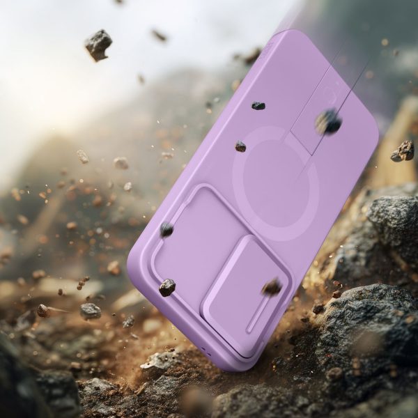 Samsung Galaxy A57 Kevlar Aura MagSafe maciņš ar objektīva pārsegu - violets