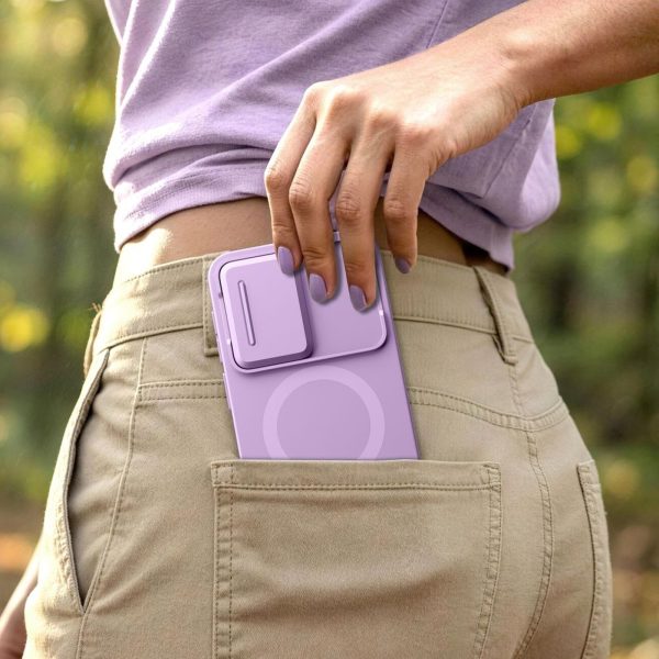 Samsung Galaxy A57 Kevlar Aura MagSafe maciņš ar objektīva pārsegu - violets