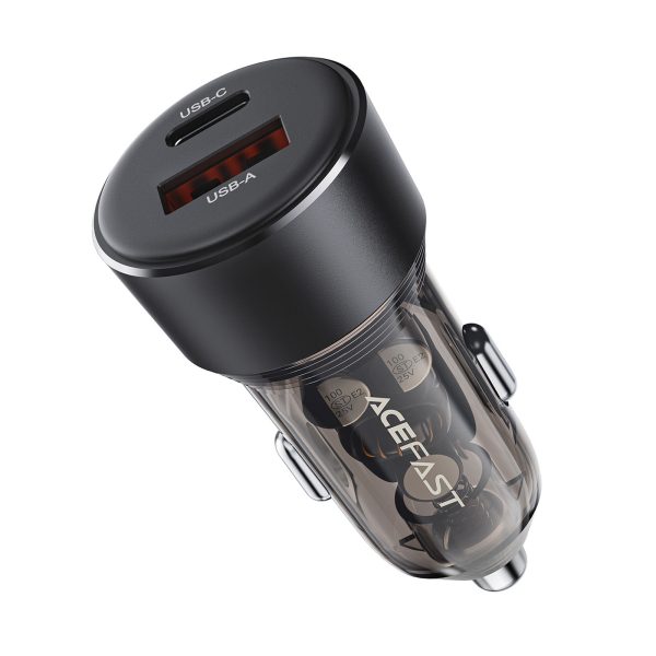 1034952-3-ladowarka-samochodowa-usb-a-usb-c-60-w-czarna-acefast-hurtownia-dropshipping.jpg USB-A USB-C 60W automašīnas lādētājs - melns