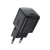 USB-C GaN PD 20W sienas lādētājs - melns