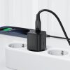 USB-C GaN PD 20W sienas lādētājs - melns