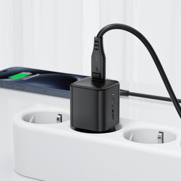 USB-C GaN PD 20W sienas lādētājs - melns