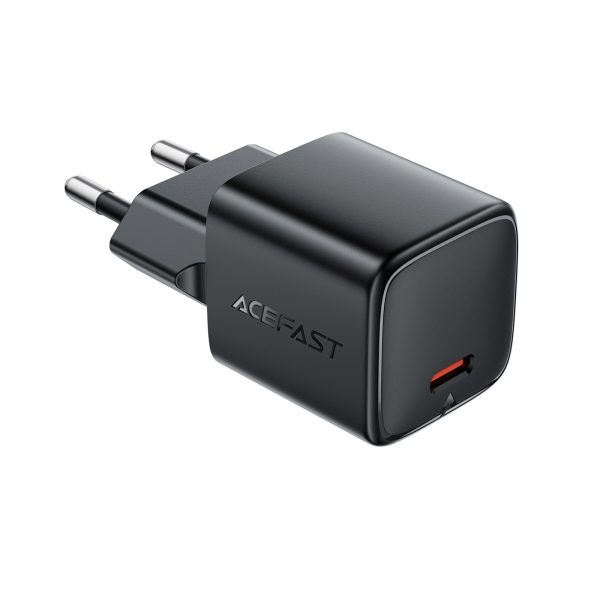 USB-C GaN PD 20W sienas lādētājs - melns