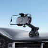 Automašīnas viedtālruņa turētājs ar piesūcekni instrumentu panelim un vējstiklam - melns