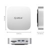 9-in-1 dokstacija USB-A USB-C RJ45 SD TF mini ligzda - sudrabs