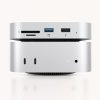 9-in-1 dokstacija USB-A USB-C RJ45 SD TF mini ligzda - sudrabs
