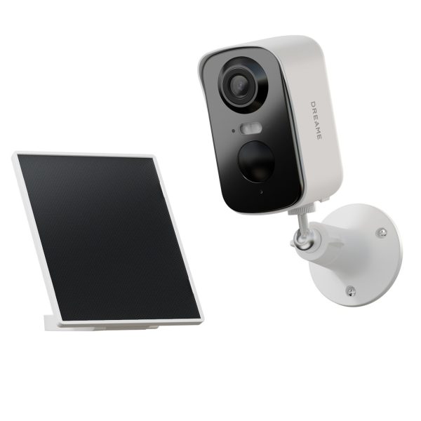 Āra drošības kamera ar saules paneli 2.5K 4MP WiFi 5200mAh - balta