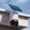 360° āra kamera ar saules paneli 4K 8MP 2.4GHz WiFi 13000mAh - balta