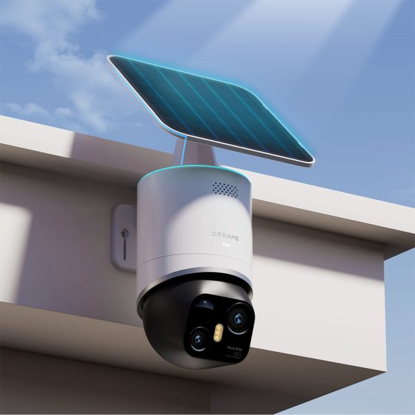 360° āra kamera ar saules paneli 4K 8MP 2.4GHz WiFi 13000mAh - balta