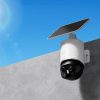 360° āra kamera ar saules paneli 4K 8MP 2.4GHz WiFi 13000mAh - balta
