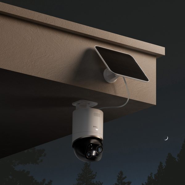 360° āra kamera ar saules paneli 4K 8MP 2.4GHz WiFi 13000mAh - balta