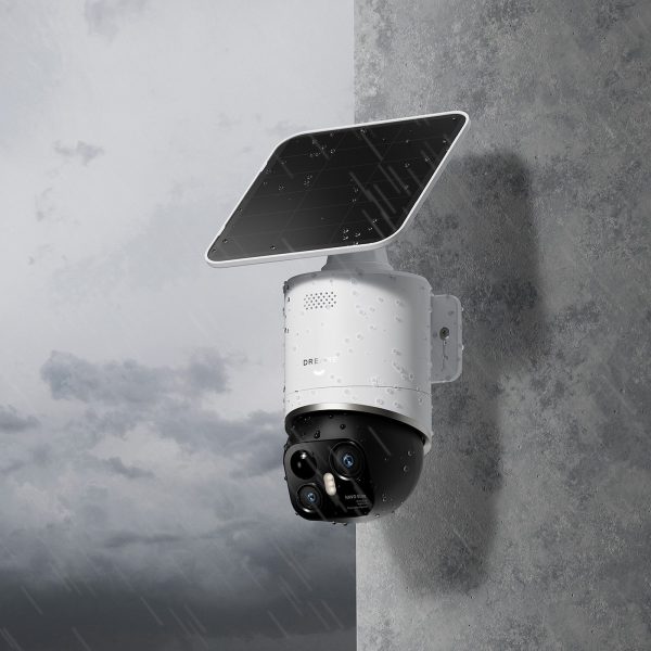 360° āra kamera ar saules paneli 4K 8MP 2.4GHz WiFi 13000mAh - balta