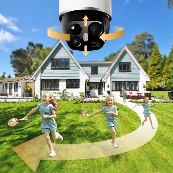 360° āra kamera ar saules paneli 4K 8MP 2.4GHz WiFi 13000mAh - balta