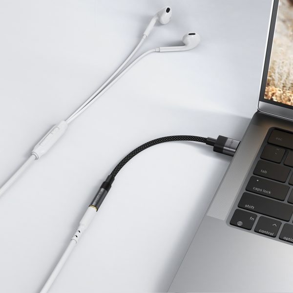 USB-A uz 3,5 mm mini ligzdas adapteris — melns
