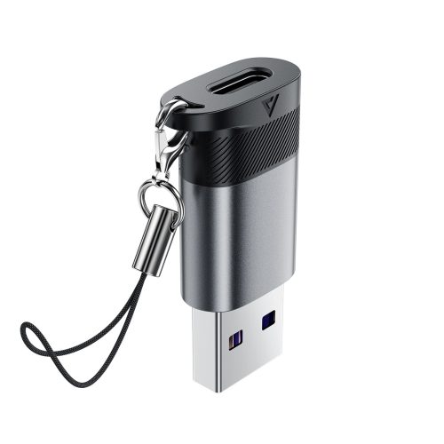 USB-C - USB-A adapteris - pelēks