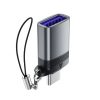 USB-A uz USB-C adapteris — pelēks