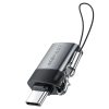 USB-A uz USB-C adapteris — pelēks