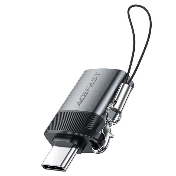 USB-A uz USB-C adapteris — pelēks