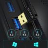 Bluetooth 5.0 USB-A uztvērēja adapteris — melns