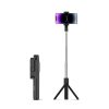 Pašbildes nūjas mini statīvs 360 grādu Bluetooth fotoattēliem - melns