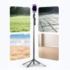 Selfiju nūjas statīvs 1/4 collu tālruņa kamerai ar 360 grādu rotāciju un Bluetooth - melns