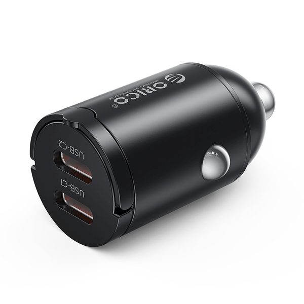 USB-C 30W automašīnas lādētājs - melns
