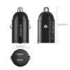 USB-C 30W automašīnas lādētājs - melns