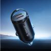 USB-C 30W automašīnas lādētājs - melns