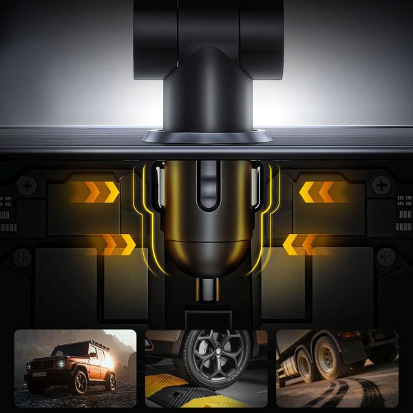 45 W USB-A USB-C automašīnas lādētājs ar ievelkamiem USB-C kabeļiem - melns