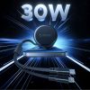 60 W USB-C automašīnas lādētājs ar ievelkamu USB-C iPhone Lightning kabeli - melns