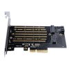 M.2 NVMe un SATA disku paplašināšanas karte — melna