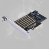 M.2 NVMe un SATA disku paplašināšanas karte — melna